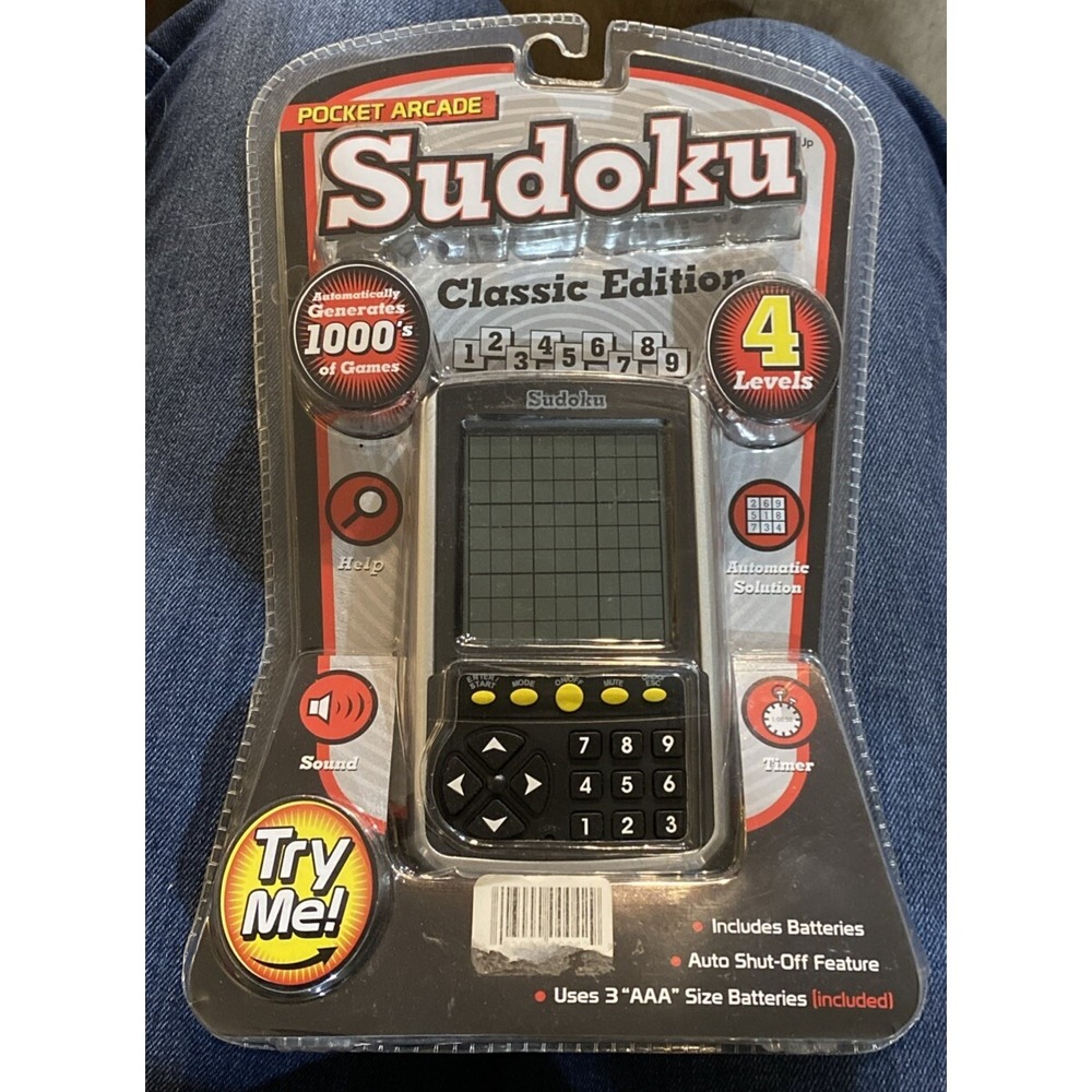 Sudoku Classic Edition Pocket Arcade 4 Levels ASTM-F963 New A311